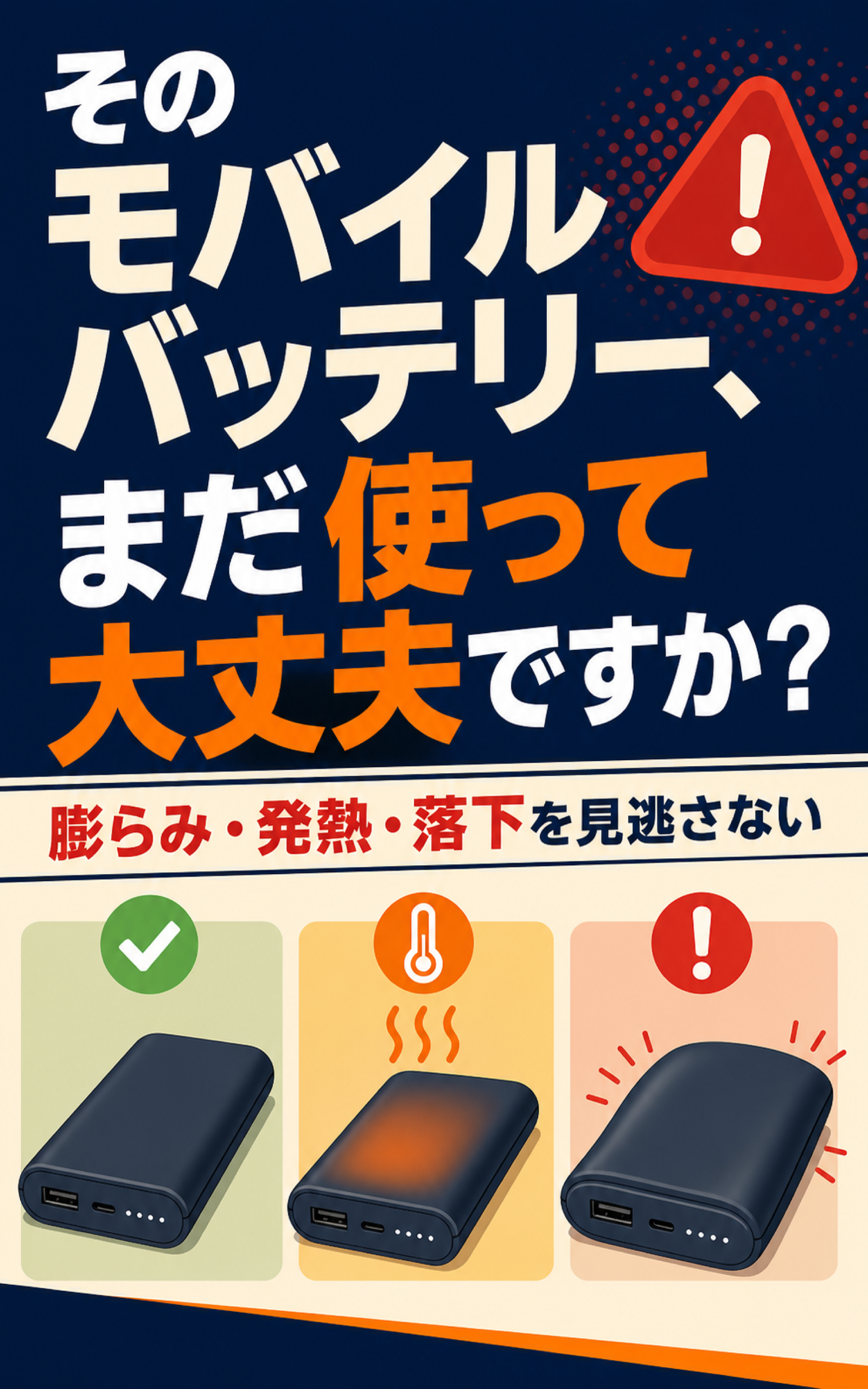 そのモバイルバッテリー、まだ使って大丈夫ですか？の表紙