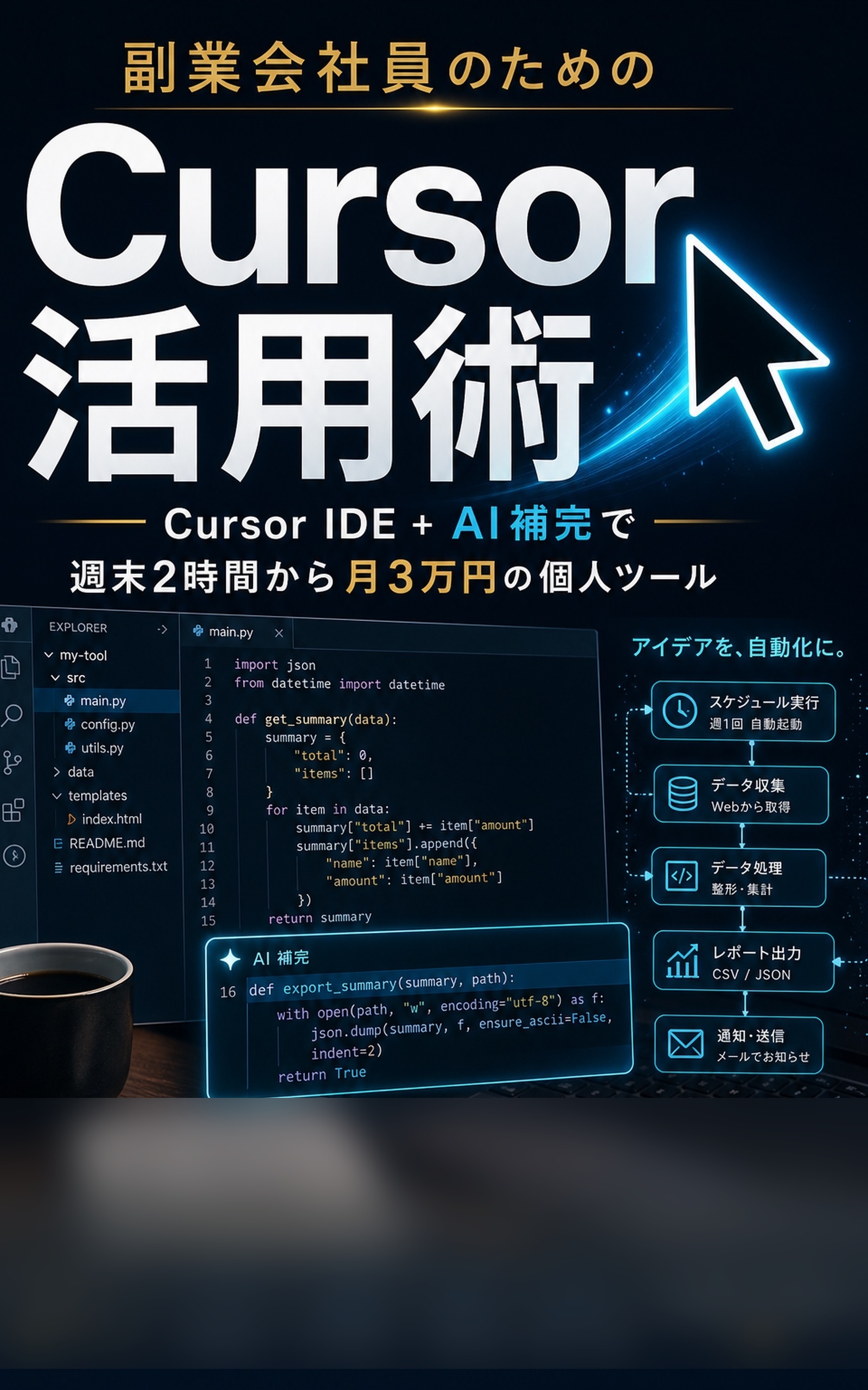 副業会社員のためのCursor活用術の表紙