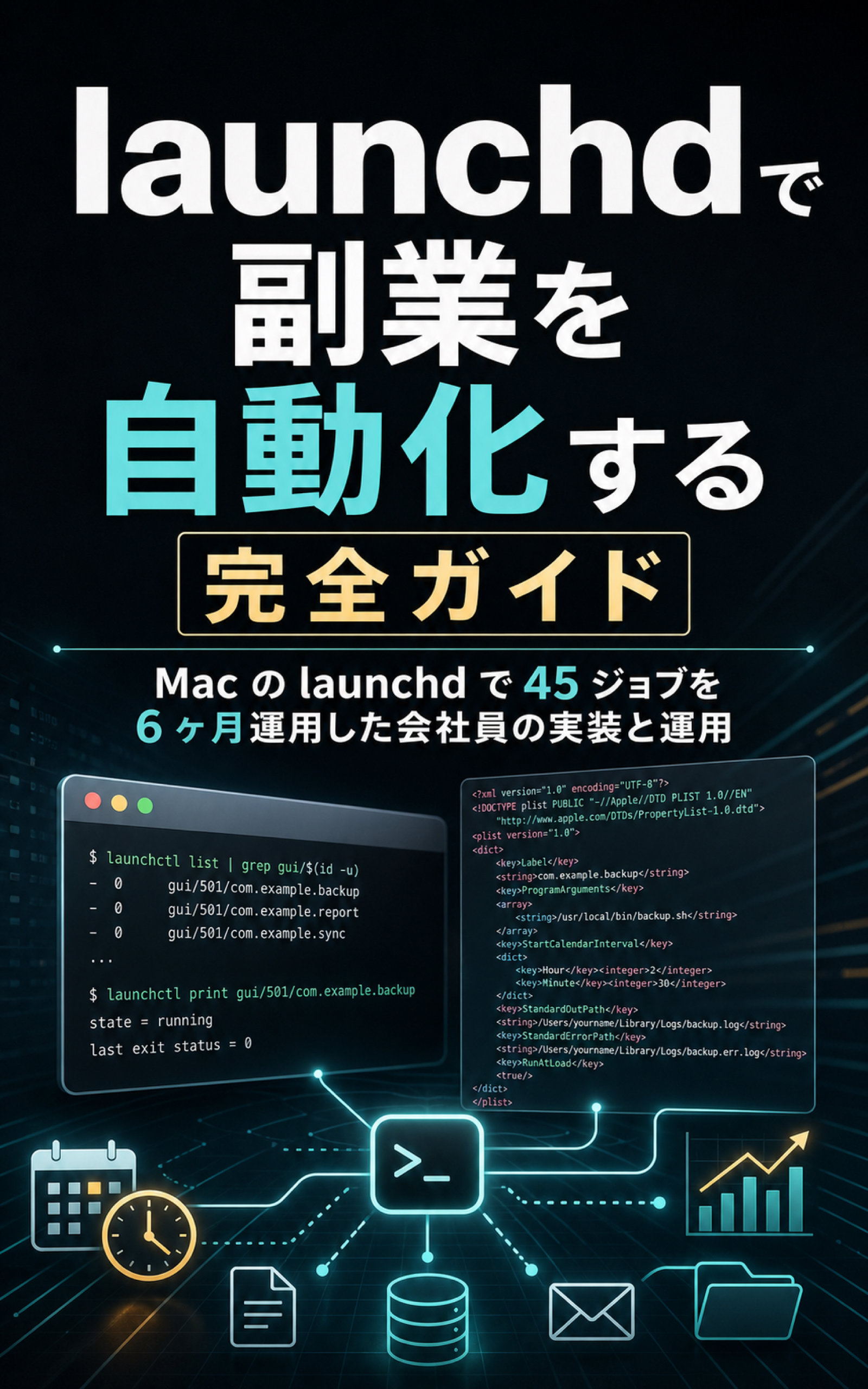 launchd で副業を自動化する完全ガイドの表紙