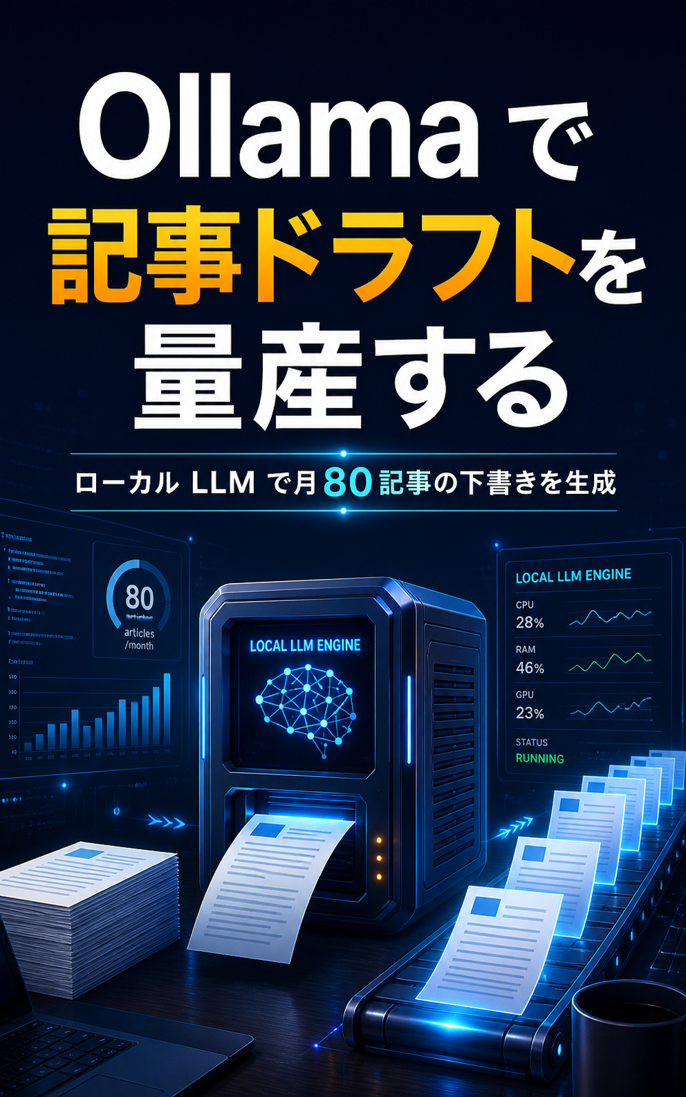 Ollama で記事ドラフトを量産するの表紙