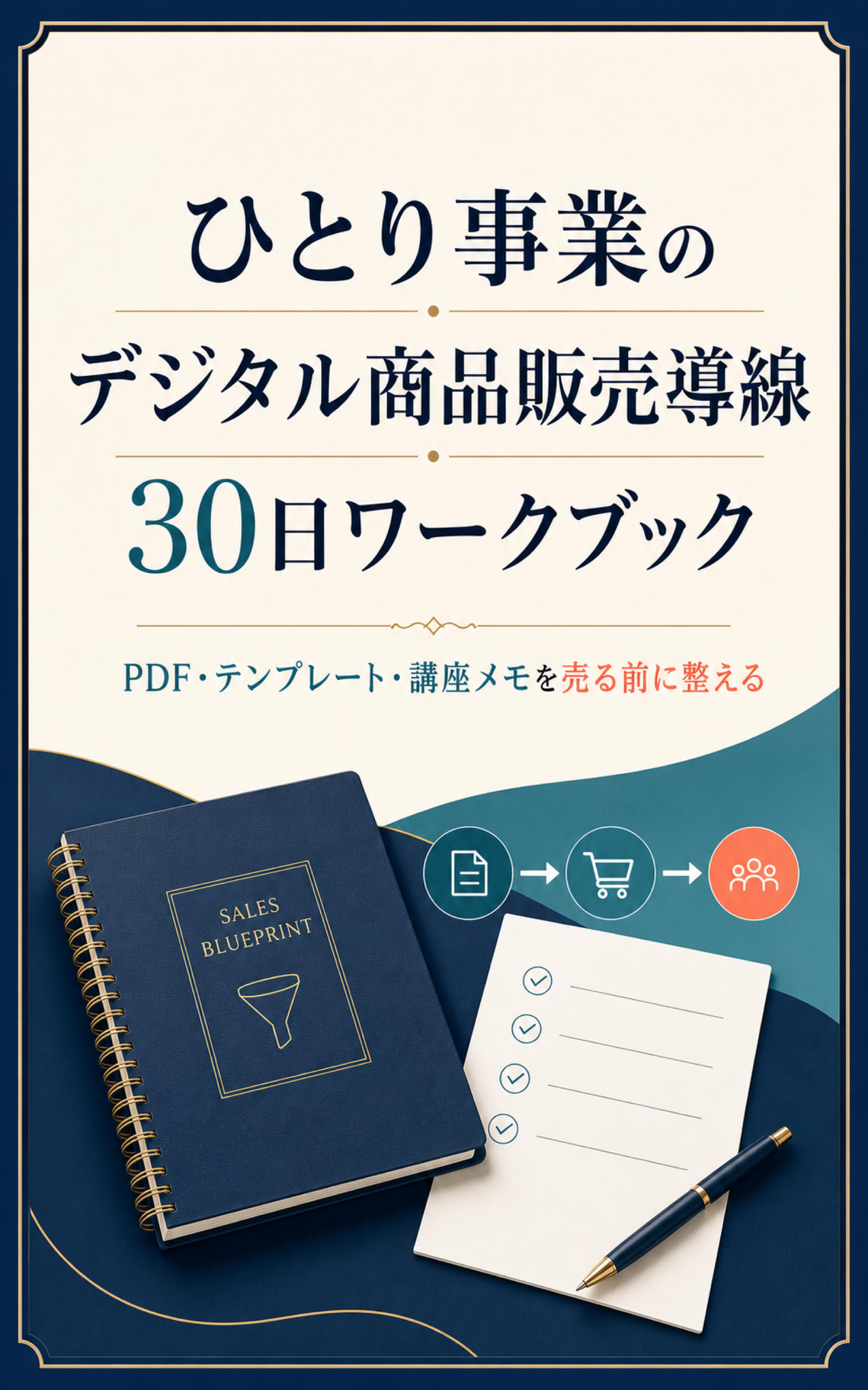 ひとり事業のデジタル商品販売導線30日ワークブックの表紙
