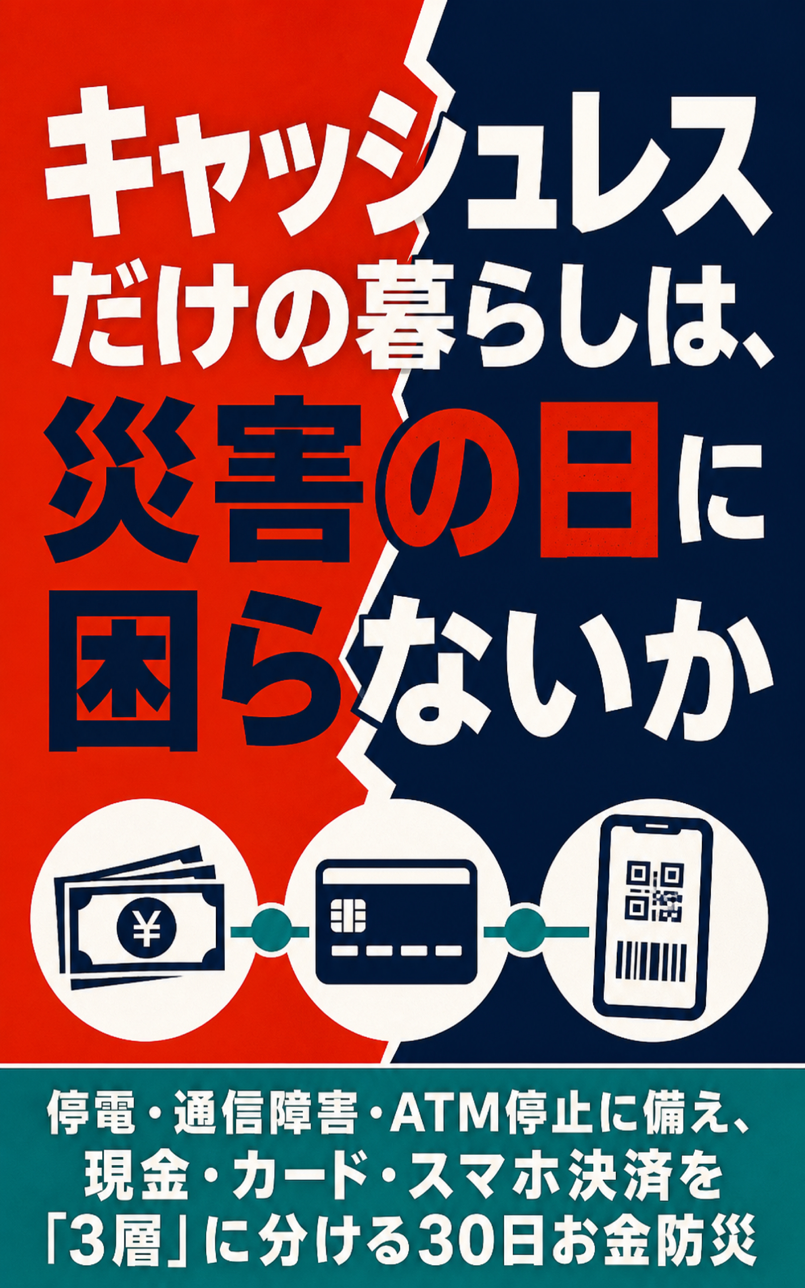 キャッシュレスだけの暮らしは、災害の日に困らないかの表紙